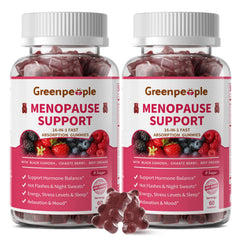 Gummies on a plate inviting daily self care with GREENPEOPLE