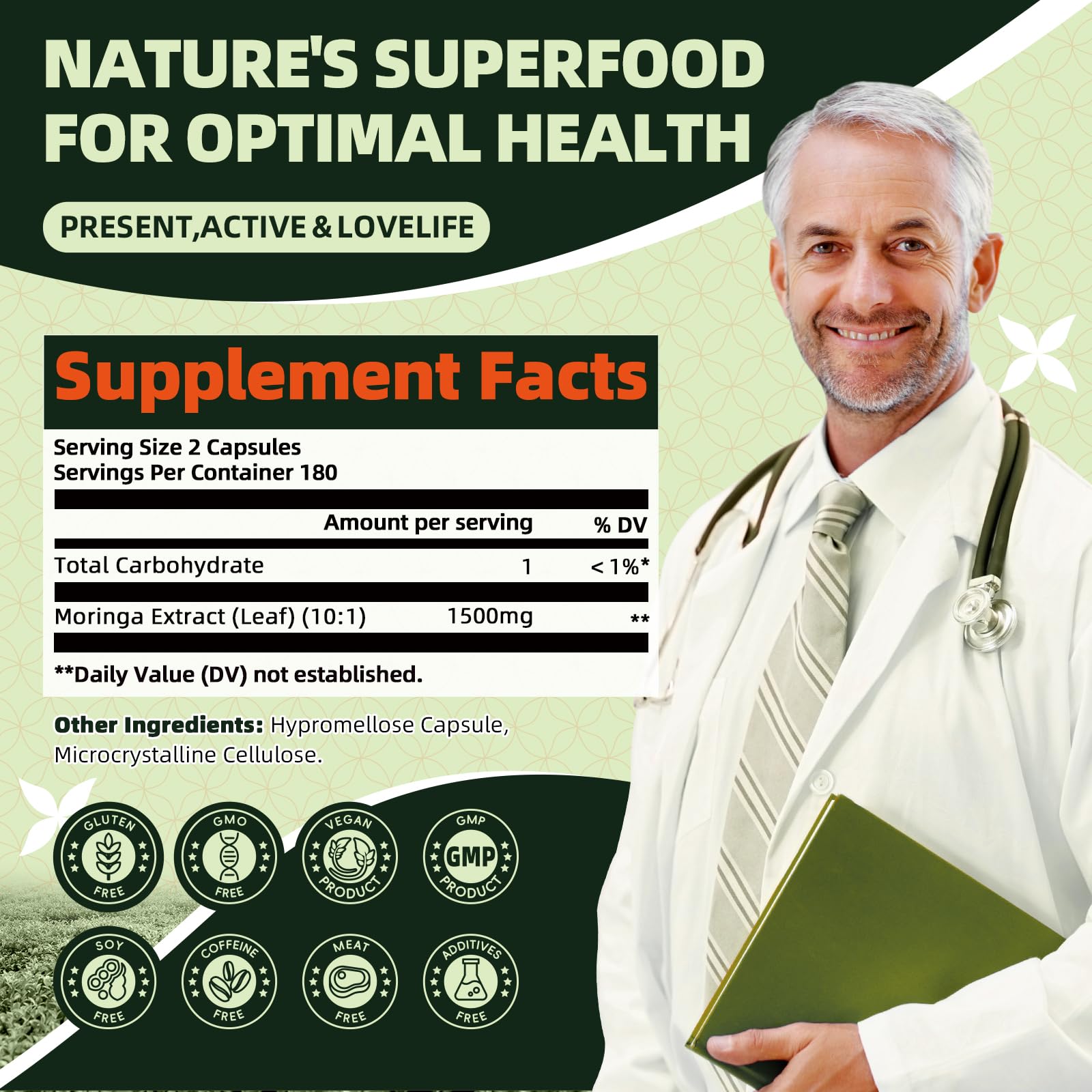 GreenPeople Moringa Pure daily-use bottle for convenient supplementation.