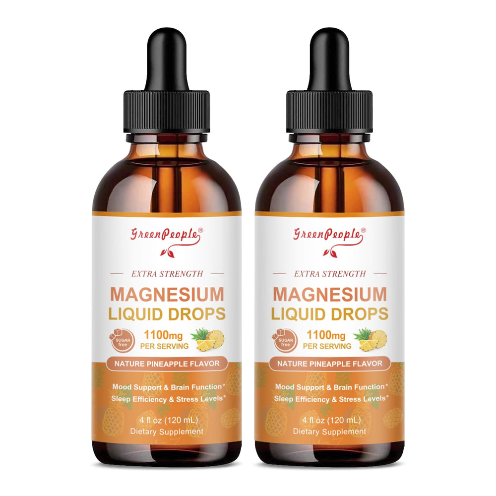 GreenPeople triple magnesium drops bottle for daily calm mood.