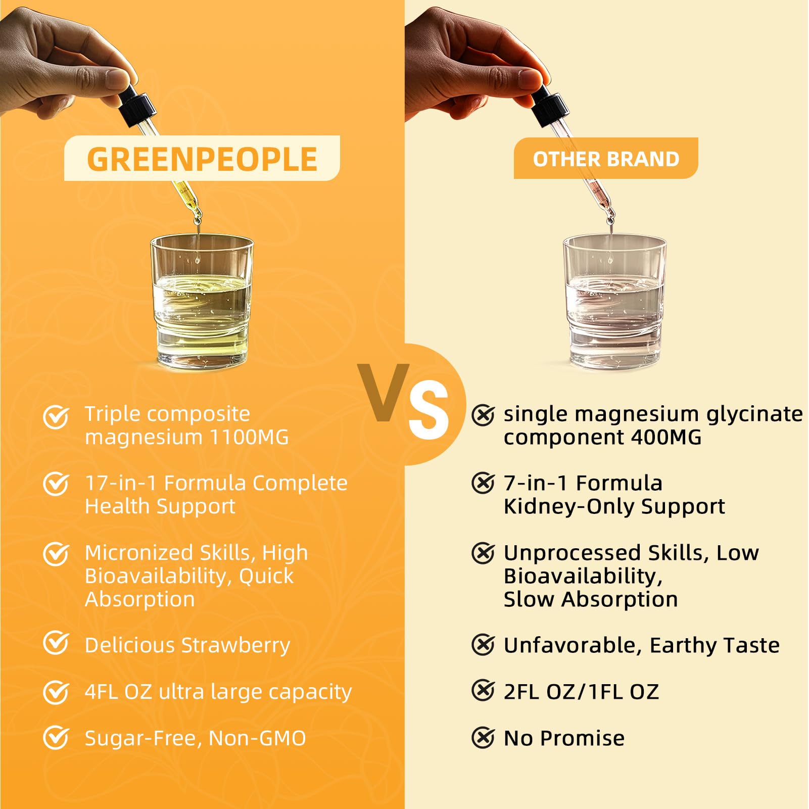 GreenPeople vegan and sugar-free formula suitable for various diets.