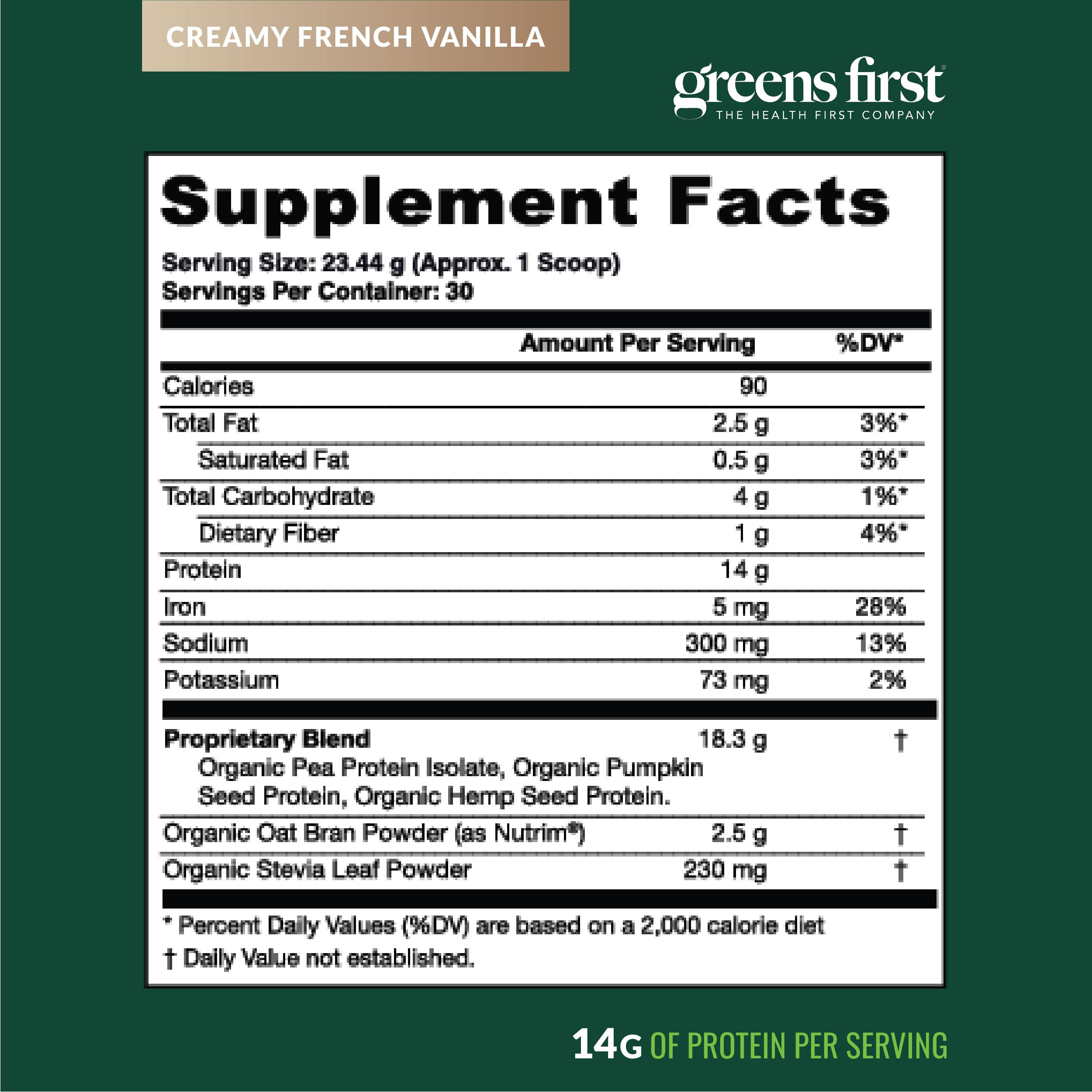 Greens First Dream Protein 30 servings per container for routine use