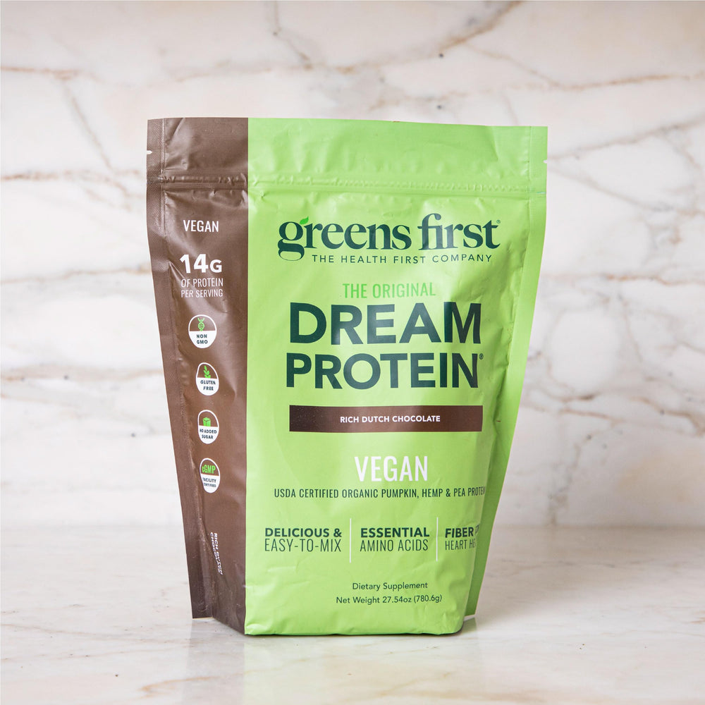 Greens First Dream Protein ingredient pumpkin emphasizes seasonal flavor from organic sources