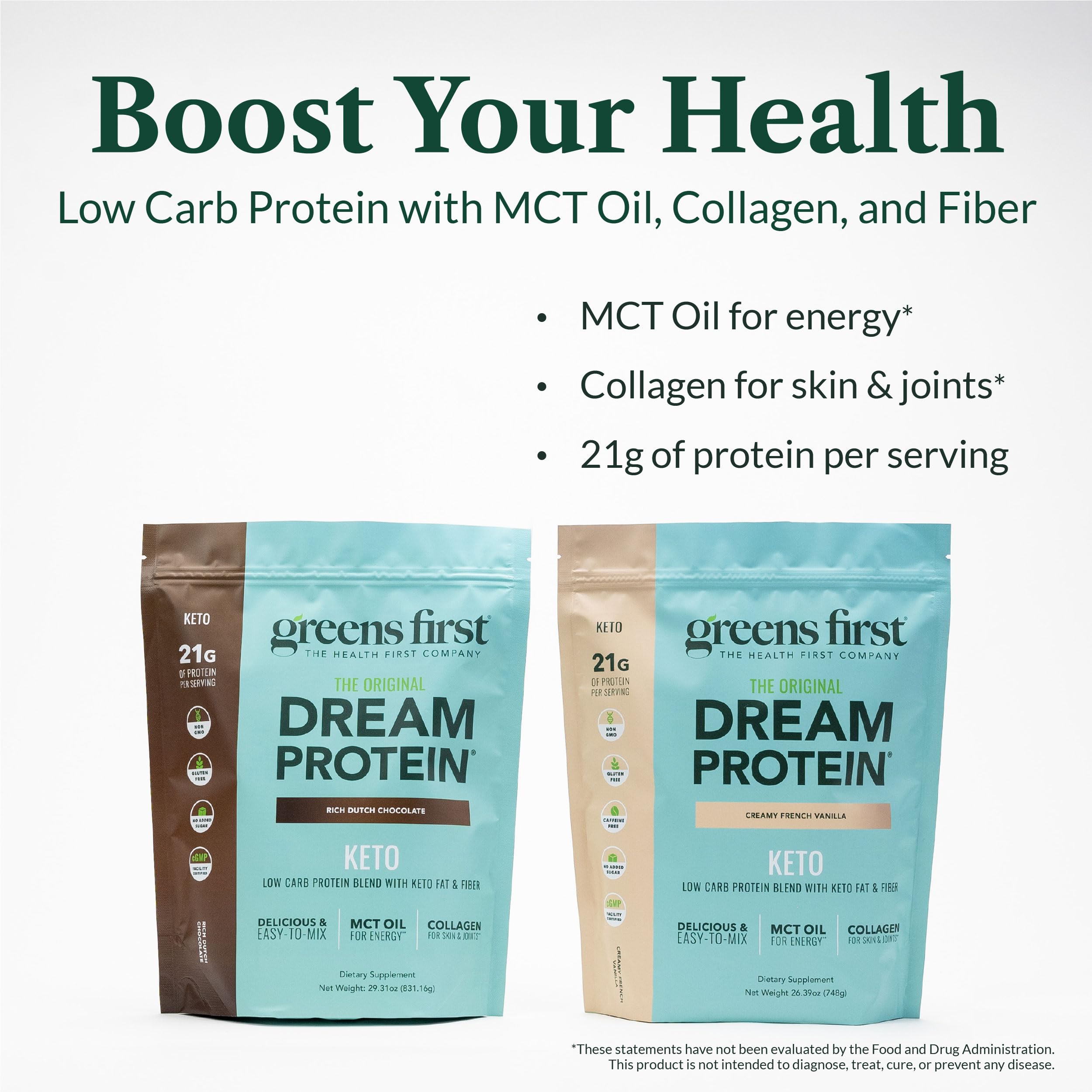 Greens First Dream Protein Powder Keto shake reveals creamy texture perfect for smoothies