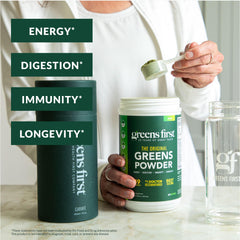 Original Greens Powder Mint flavor with 49 superfoods for daily nutrition