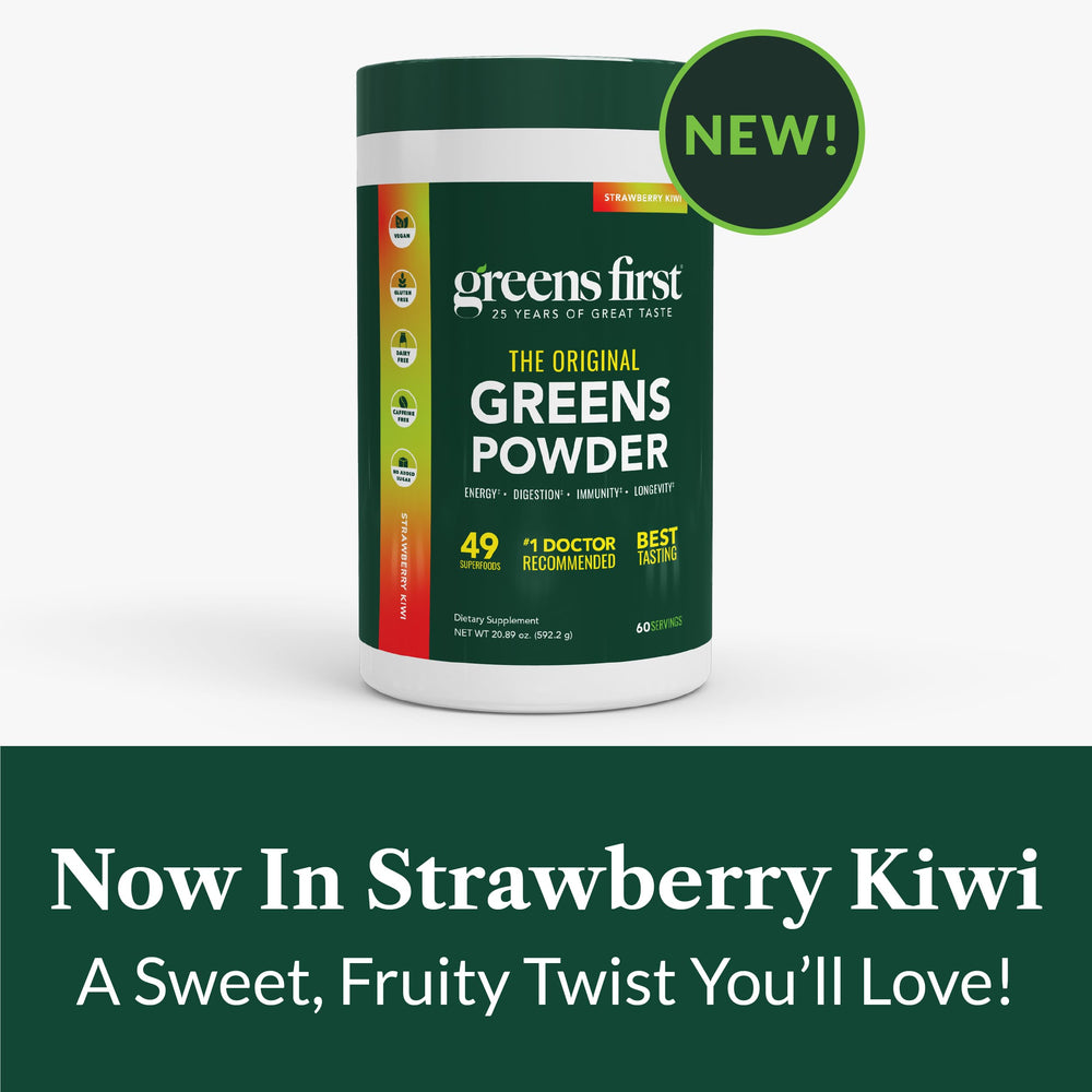 Greens First Original vegan non-GMO label signals allergen-friendly nutrition