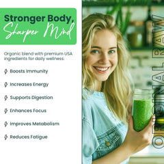 Greens+ energy-boost morning routine scoop ready to mix for vitality.