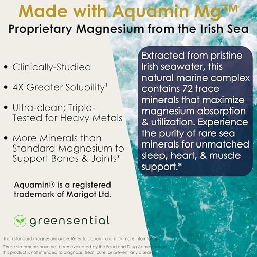 Greensential oxide magnesium capsule, illustrating high elemental content.