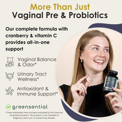 Greensential vaginal probiotics xos closeup shows targeted prebiotic feeding good bacteria
