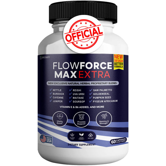 GREENVIFY Flow Force Max Extra prostate bottle supporting daily vitality