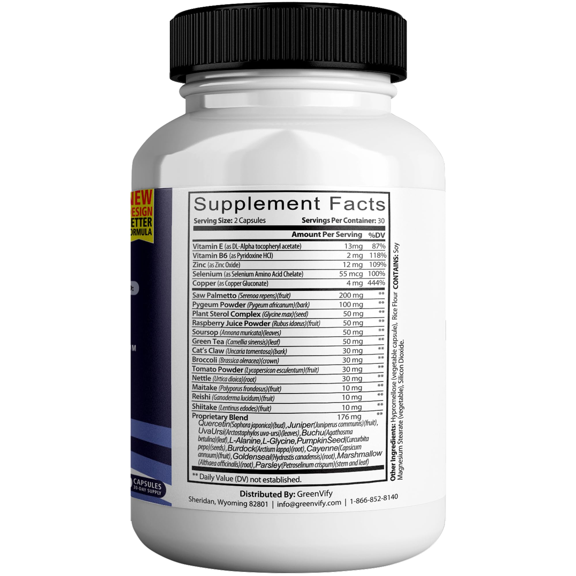 GREENVIFY Flow Force Max Extra label highlighting ingredients and benefits