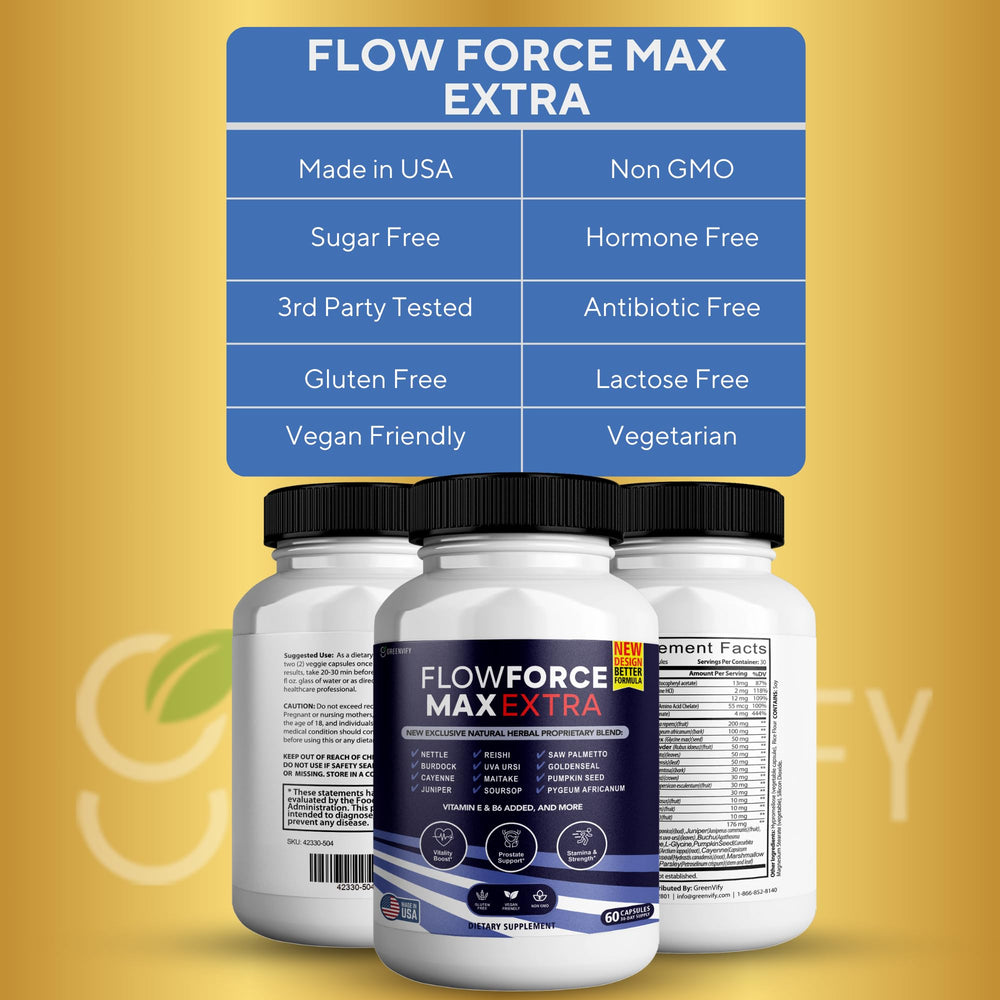 GREENVIFY Flow Force Max Extra capsule routine supporting stamina and focus