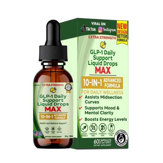 Greenvify GLP-1 Daily Support bottle, compact 2 fl oz for daily convenience.