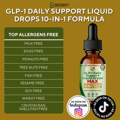 Greenvify GLP-1 Daily Support drops with dropper for precise daily servings.