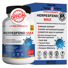 GREENVIFY HerpesFend Max bottle front for daily immune support.