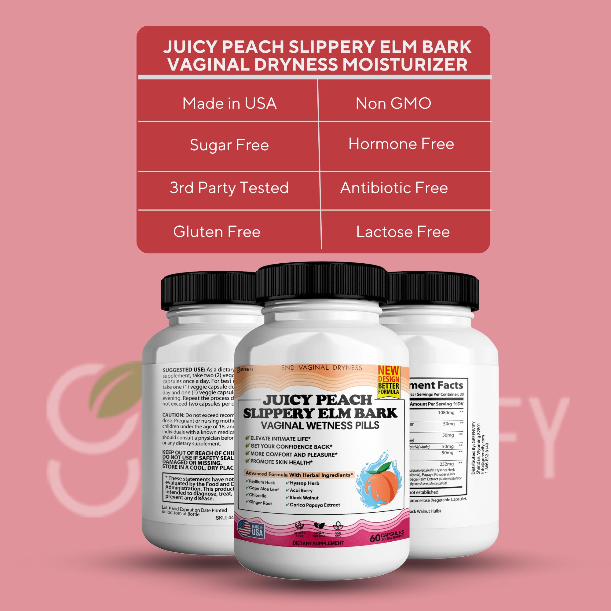Pouring GREENVIFY bottle to illustrate mess-free capsule use