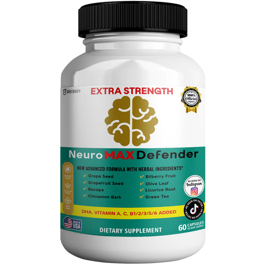GREENVIFY NeuroMAX Defender bottle for daily cognitive support.
