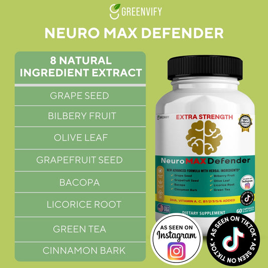 GREENVIFY NeuroMAX Defender capsules support a consistent daily routine.