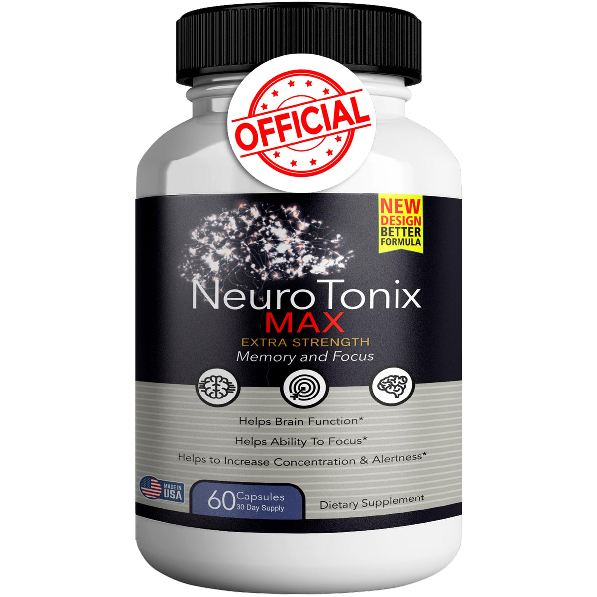 Greenvify NeuroTonix brain-support bottle for daily cognitive clarity and steady focus.