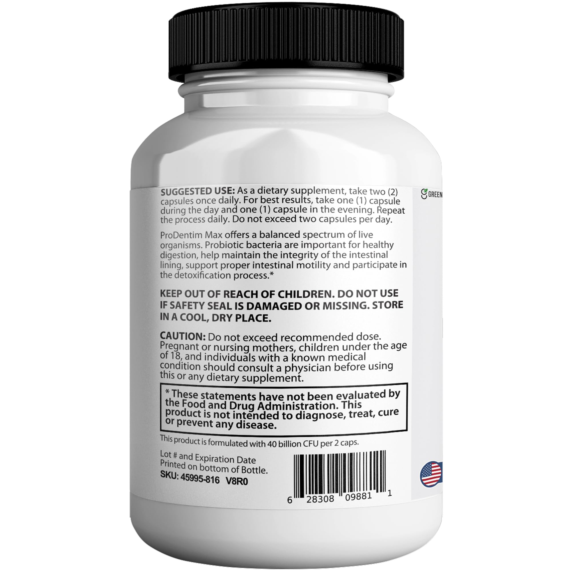 GreenVify Prime Max Biome MAKTrek delivery technology supports robust probiotic survival.