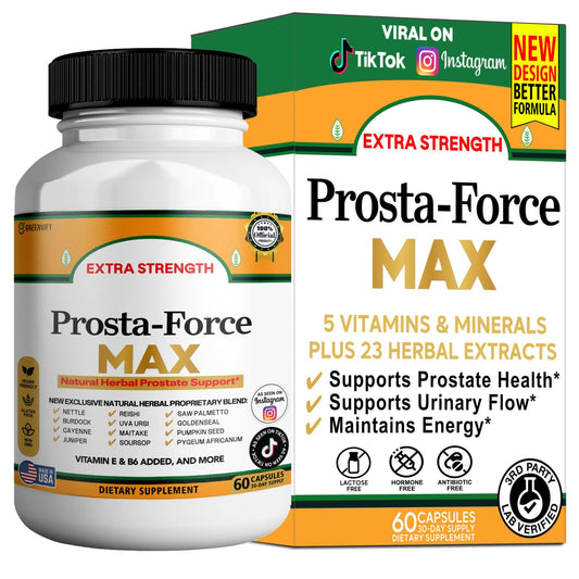GreenVify Prosta-Force bottle front for daily prostate support.