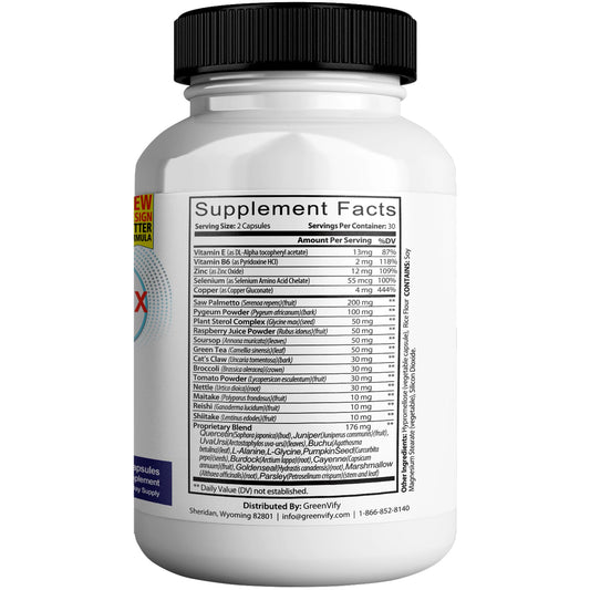 GREENVIFY ProstateViva Max capsules close-up for easy daily intake.