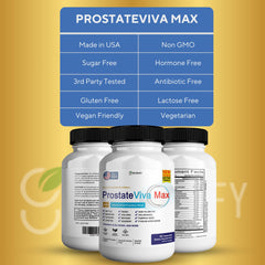 GREENVIFY ProstateViva Max capsules in hand showing convenient one-month supply.