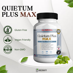 GreenVIFY Quietum Plus Max with ginseng blend for balanced calm.