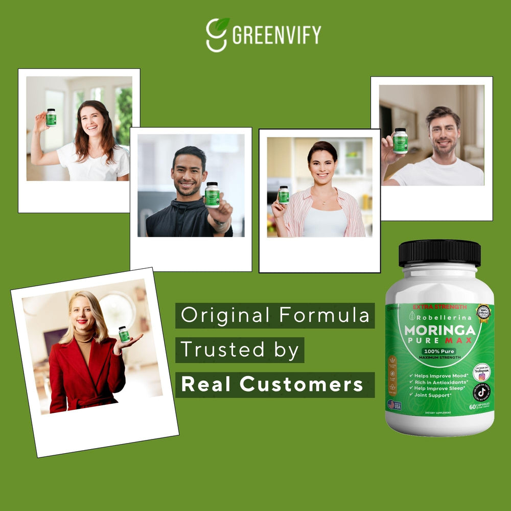 Vegan capsules of GreenVify Robellerina Moringa Pure Max