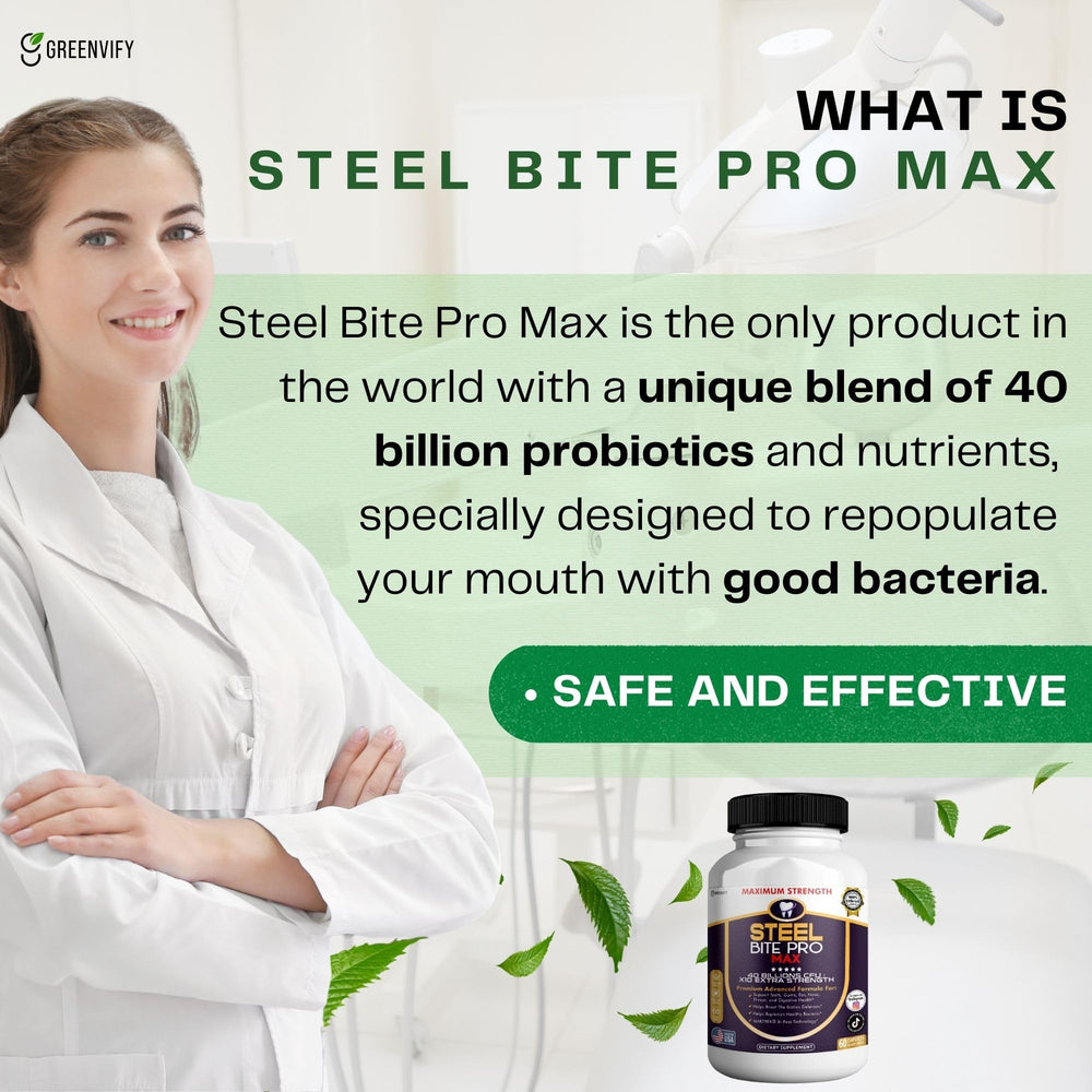 GREENVIFY Steel Bite Pro Max prebiotic blend icon representing gut nourishment.