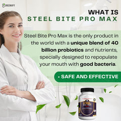 GREENVIFY Steel Bite Pro Max prebiotic blend icon representing gut nourishment.