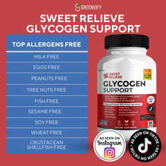 GREENVIFY SweetRelief blood vessel cleaner image suggests potential circulatory support.