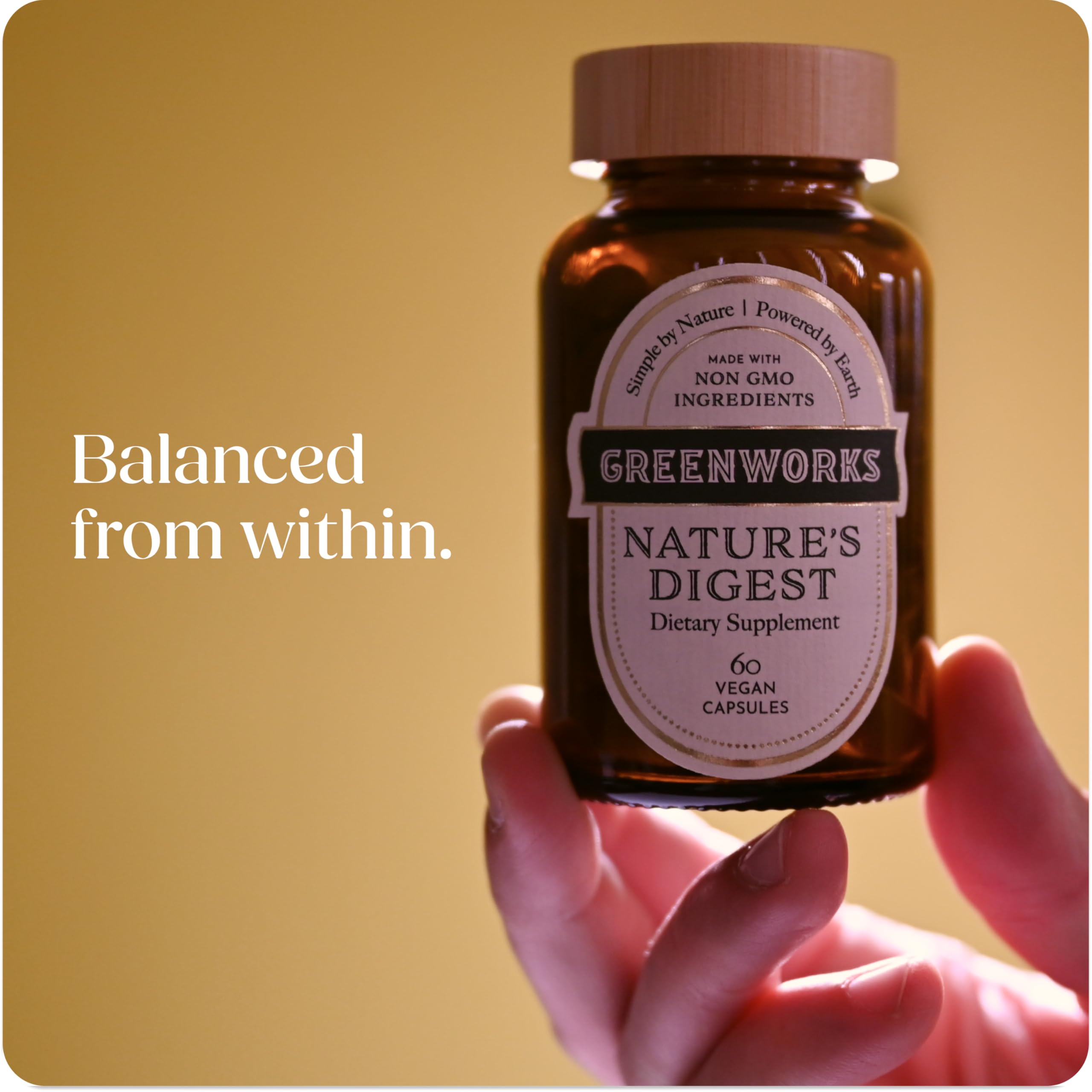 Greenworks Nature's Digest fiber blend illustrating natural texture for motility support.