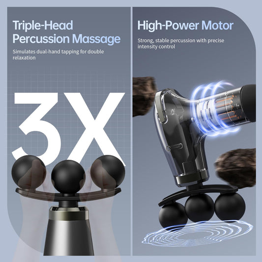 GrekoGadgetra massage gun interchangeable heads for targeted relief