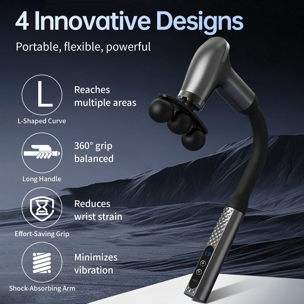 GrekoGadgetra massage gun silicone grip reduces hand fatigue during use