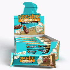 Grenade Carb Killa bar pack shot highlights a convenient low-carb protein snack.