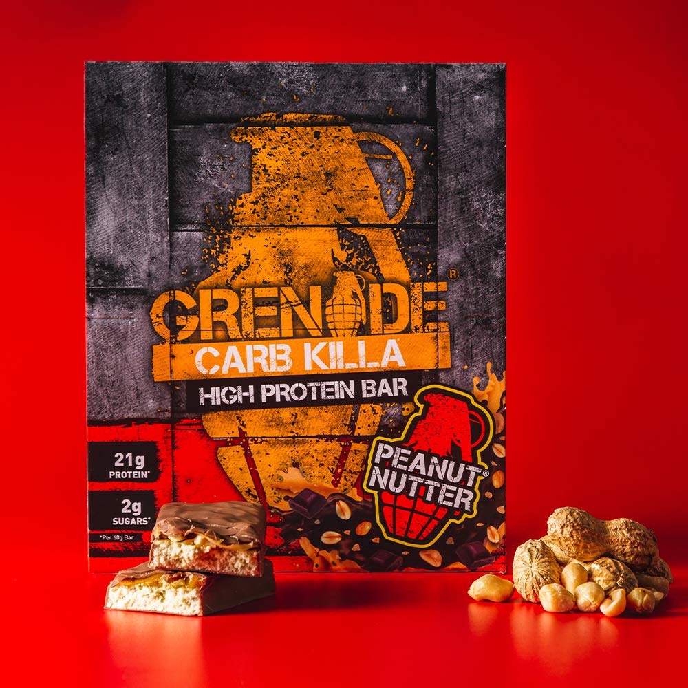 Grenade Carb Killa bar peanut nutter layer emphasizes peanut butter flavor and protein
