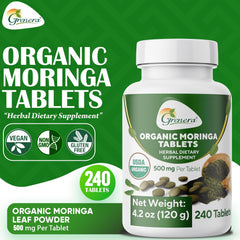 Grenera moringa tablets capsule detail showing natural binder
