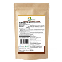 Grenera Shatavari powder bottle front highlights organic credentials.