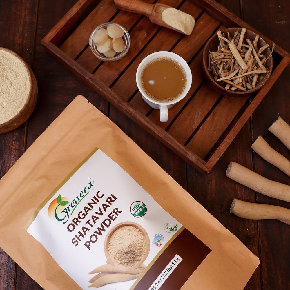 Grenera Shatavari powder scoop for easy daily serving.