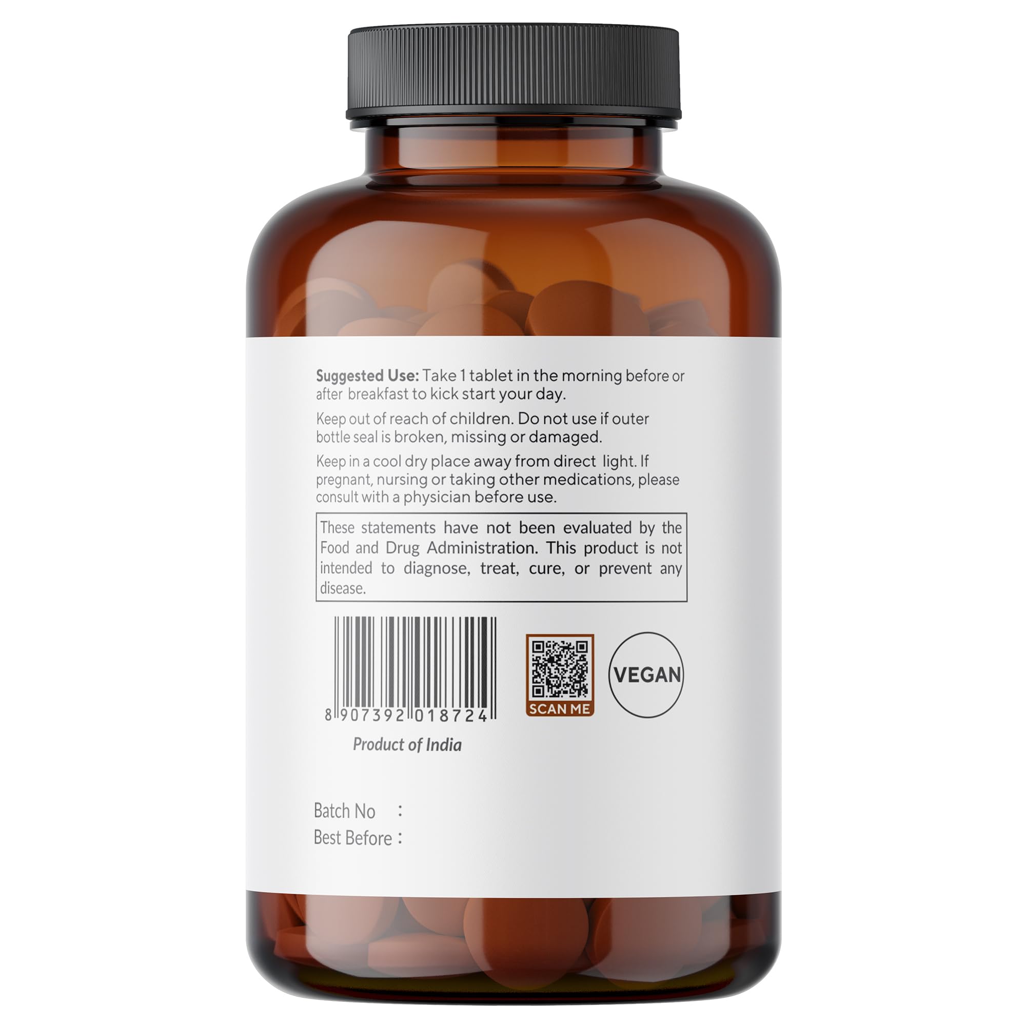Product shot of Grenera Triphala tablets arranged neatly for display.