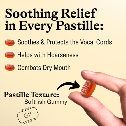 Front view of GRETHER'S Sugarfree Blueberry Pastilles pack highlighting gluten-free and lactose-free formula