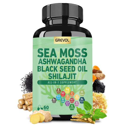 Grevol sea moss capsules bottle for daily wellness