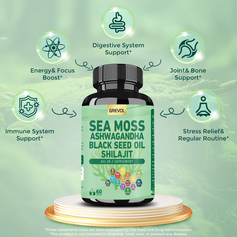 Grevol turmeric bladderwrack burdock root ingredients