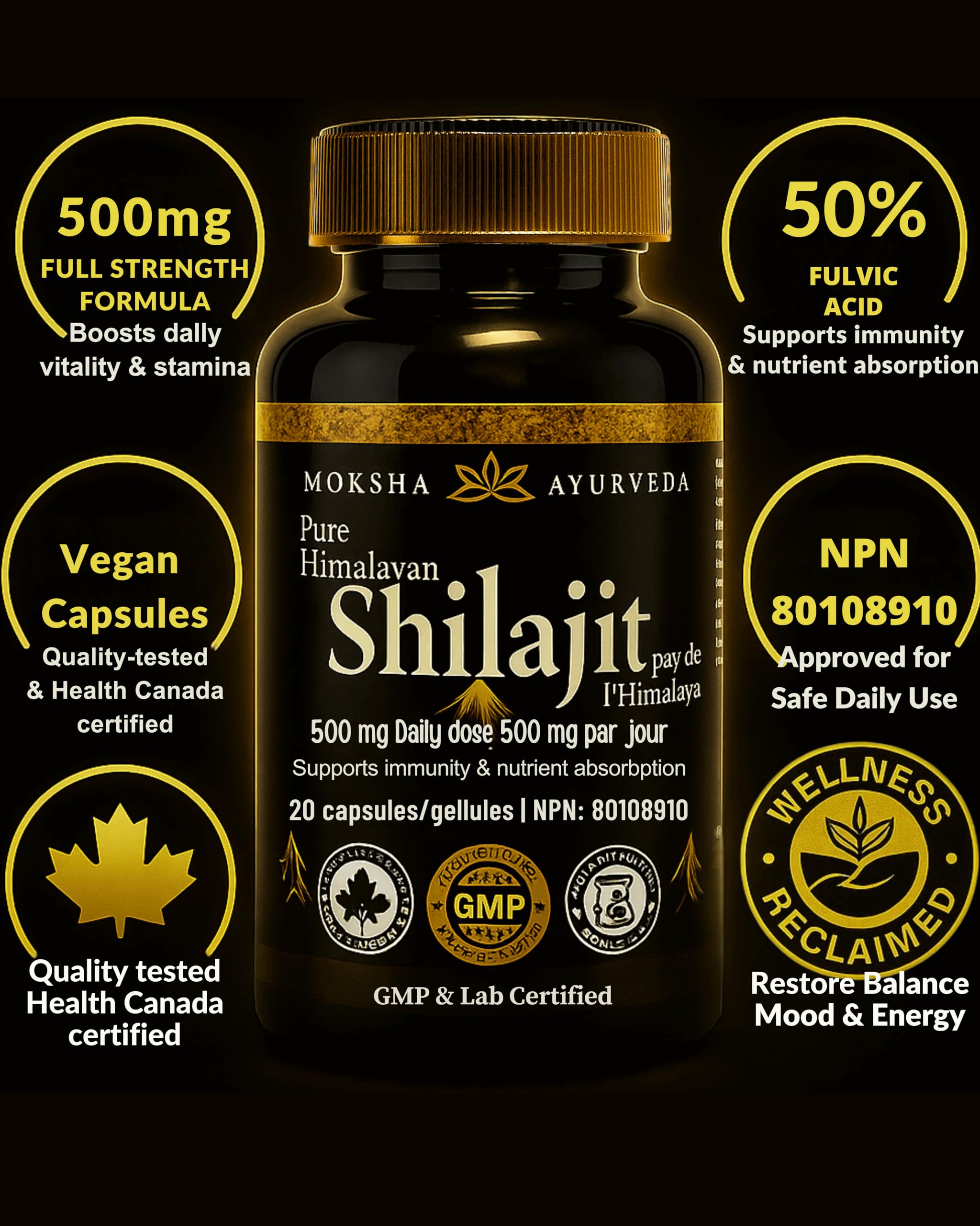 Close look at Himalayan resin pieces used in Greystone Tea Shilajit Ultra Gold.