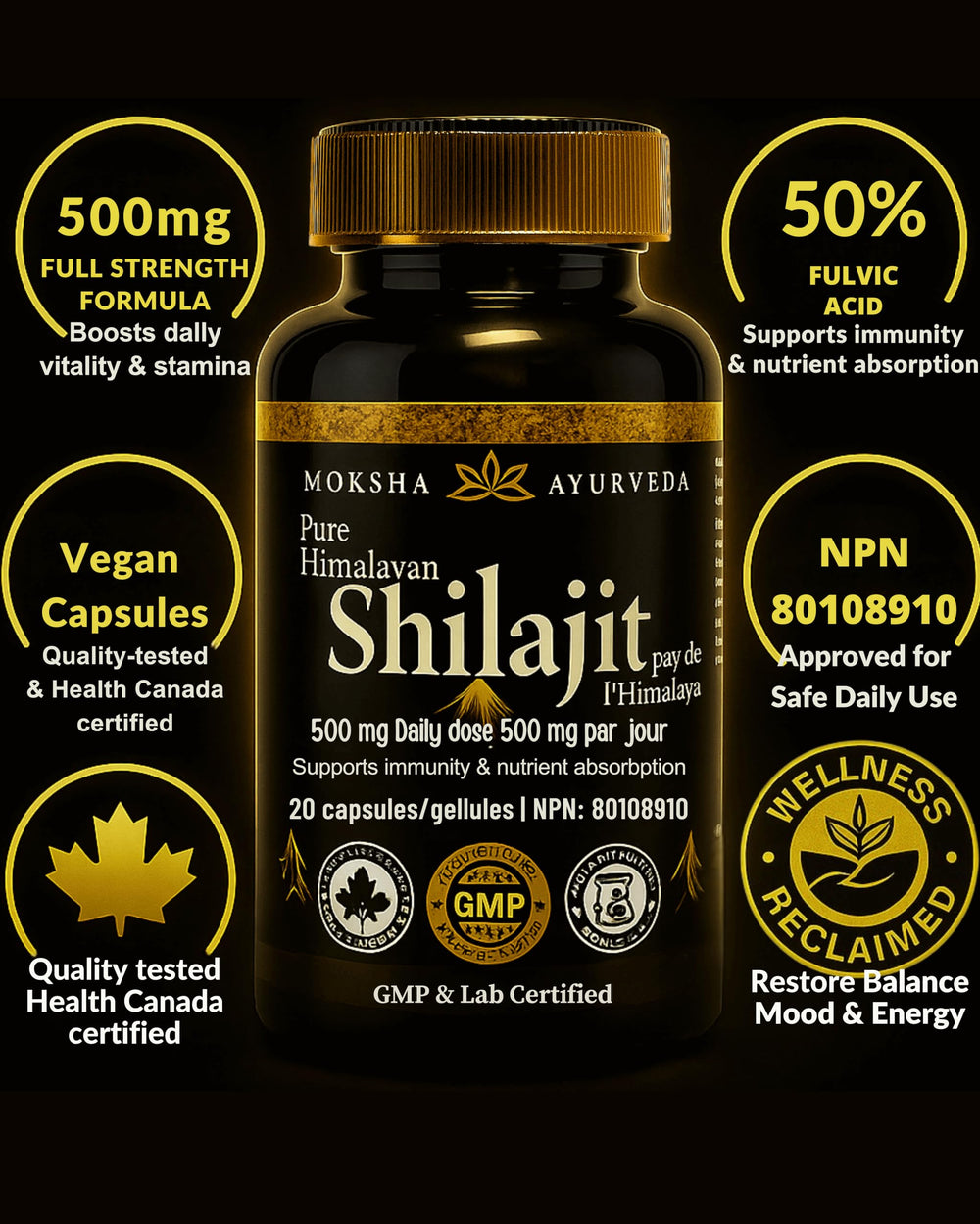 Close look at Himalayan resin pieces used in Greystone Tea Shilajit Ultra Gold.