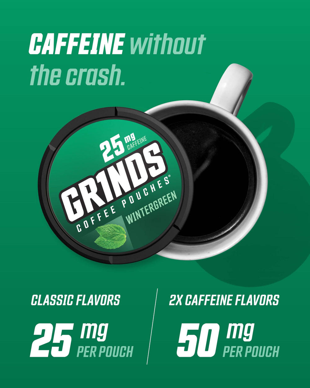 GRINDS Coffee Pouches Vanilla can delivers smooth sweetness and a clean energy lift.