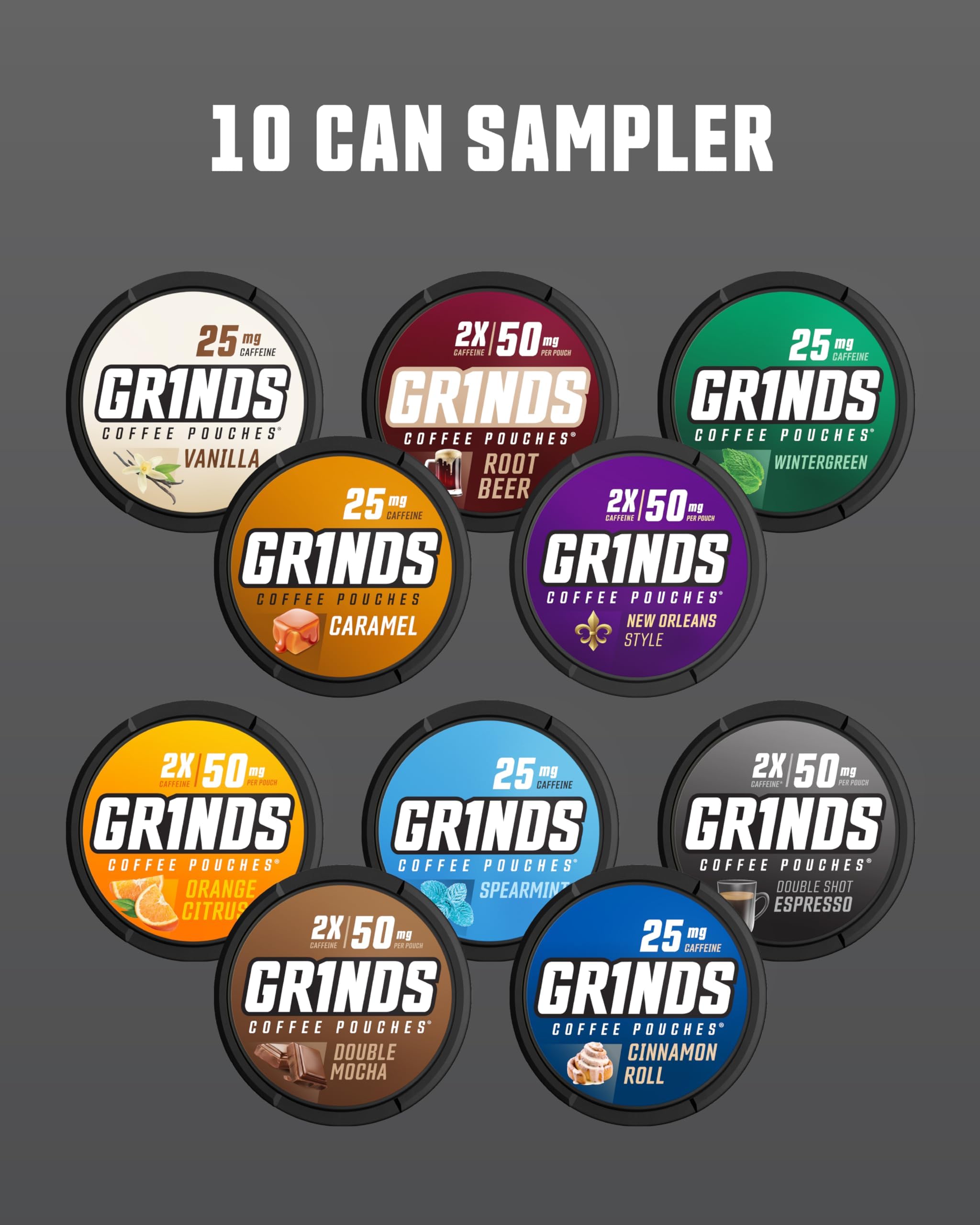 GRINDS Wintergreen pouch close-up with clean dry seal for mess-free use.