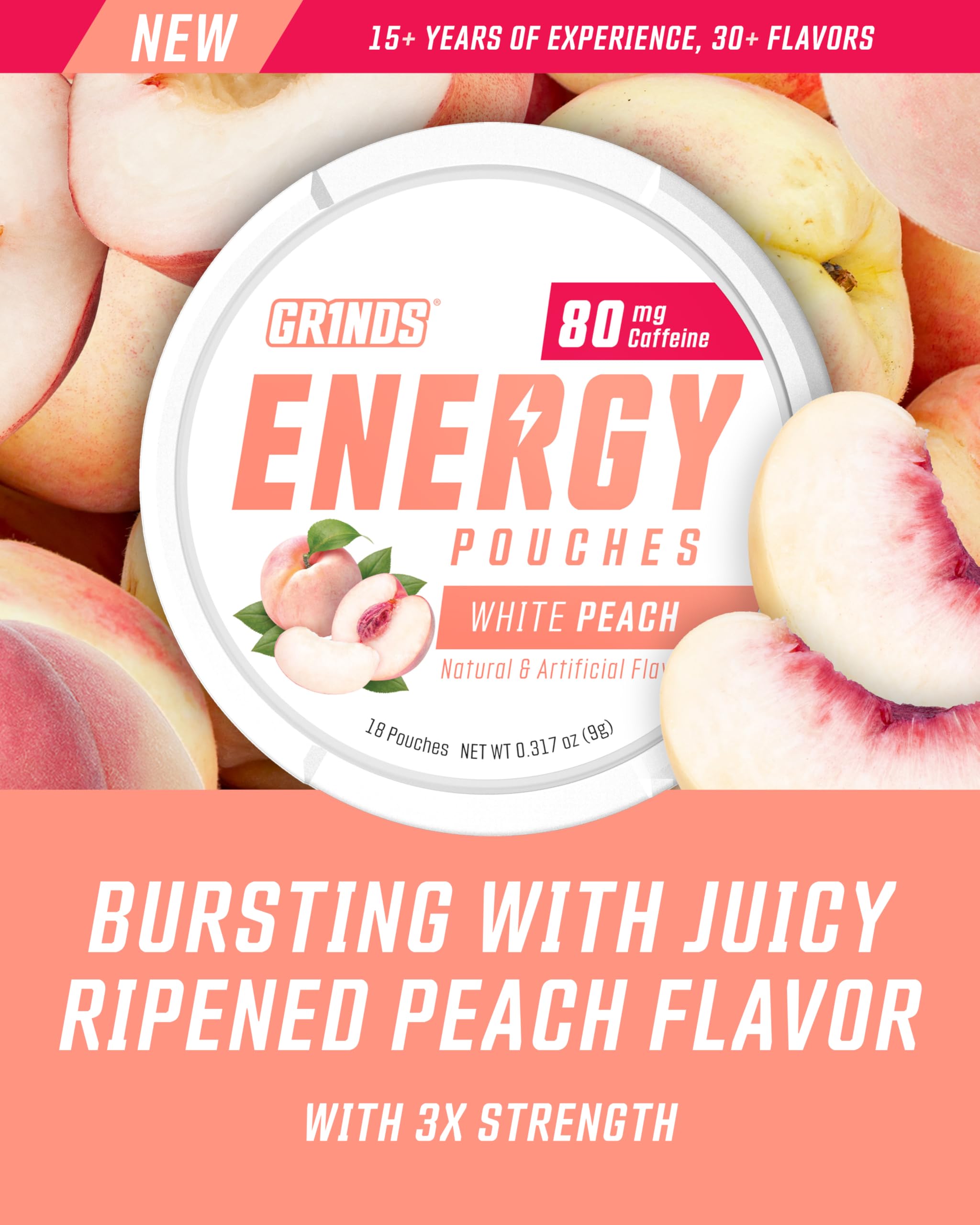 GRINDS Energy Pouches with B-vitamins support daily alertness.