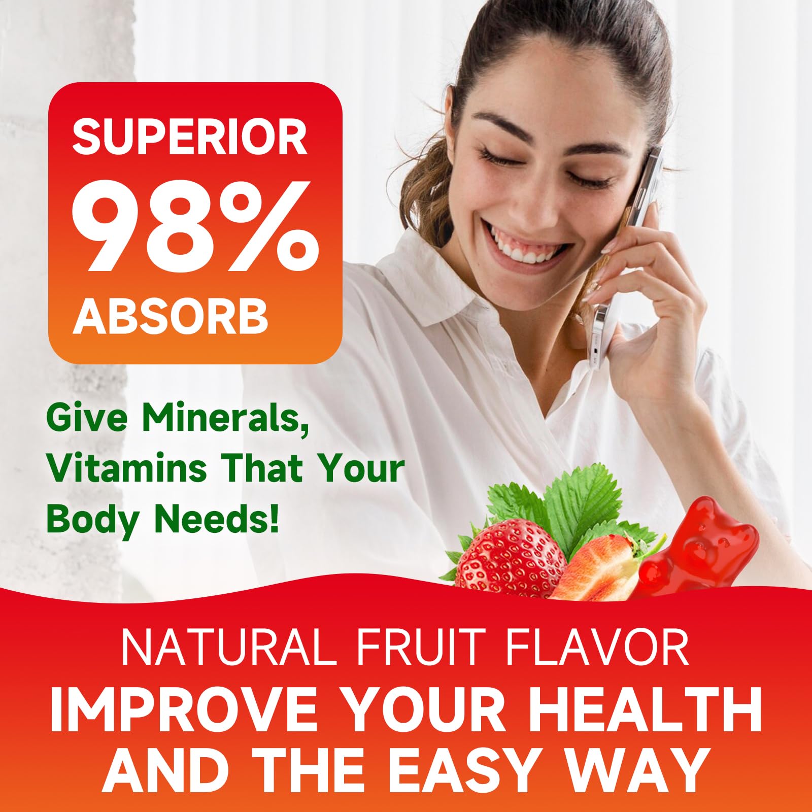 GrnLife calcium citrate gummies being chewed as part of daily routine