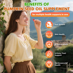 GrnLife pumpkin seed oil gummies label shows natural ingredients